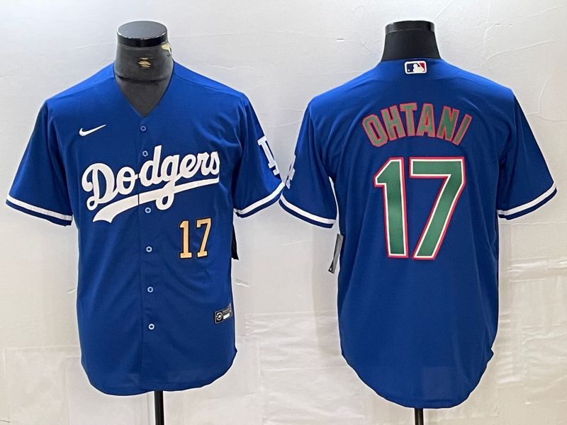 Men Los Angeles Dodgers 17 Ohtani Blue Nike Game MLB Jersey style 24